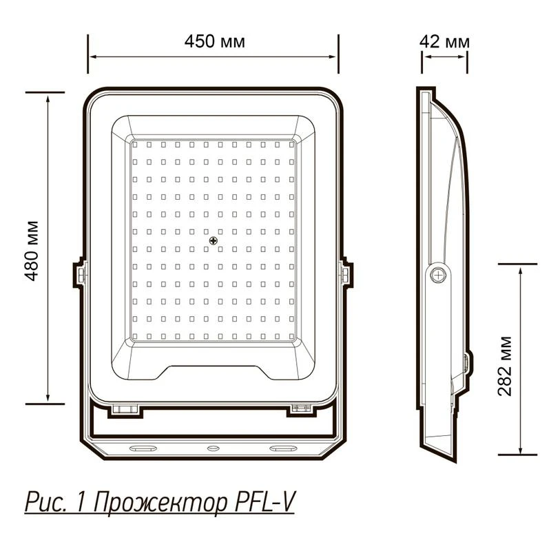 Прожектор светодиодный PFL-V 500Вт IP65 6500К СДО черн. Pro+ JazzWay 5064089 10
