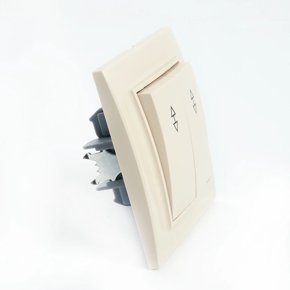 Переключатель 2-клавишный STEKKER PSW10-9008-02, 250В, 10А, серия Эрна, слоновая кость 39920 2