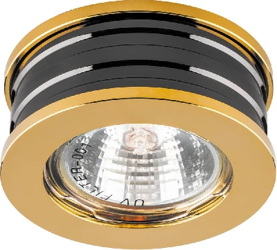 Светильник встраиваемый Feron DL153 потолочный MR16 G5.3 золото-черный 28165