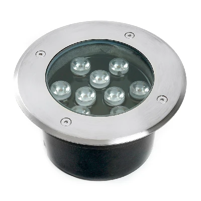 Светодиодный светильник тротуарный (грунтовый) Feron SP2803,10W, AC 12V, низковольтный, 4000К, металлик, D160*H90mm, вн.диаметр: 110mm, IP67 48347