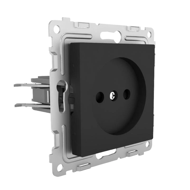 Розетка 1-м СП Pixel 16А IP20 без заземл. механизм карбон TOKOV ELECTRIC TKE-PX-R1-C14 2