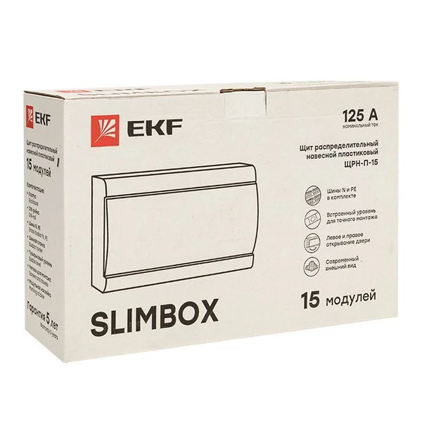 Щит ЩРН-П-15 "SlimBox" IP41 бел. дверца PROxima EKF sb-n-15w 3