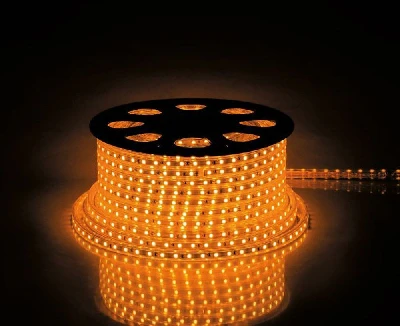Cветодиодная LED лента Feron LS707, 60SMD(5050)/м 14.4Вт/м 50м IP65 220V желтый 26246