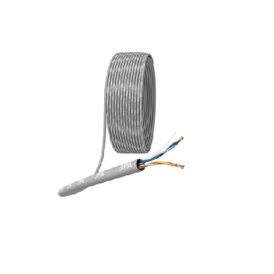 Кабель витая пара U/UTP кат.5E 2х2х24AWG solid CU PVC сер. (м) U-2-PVC Эра Б0044428