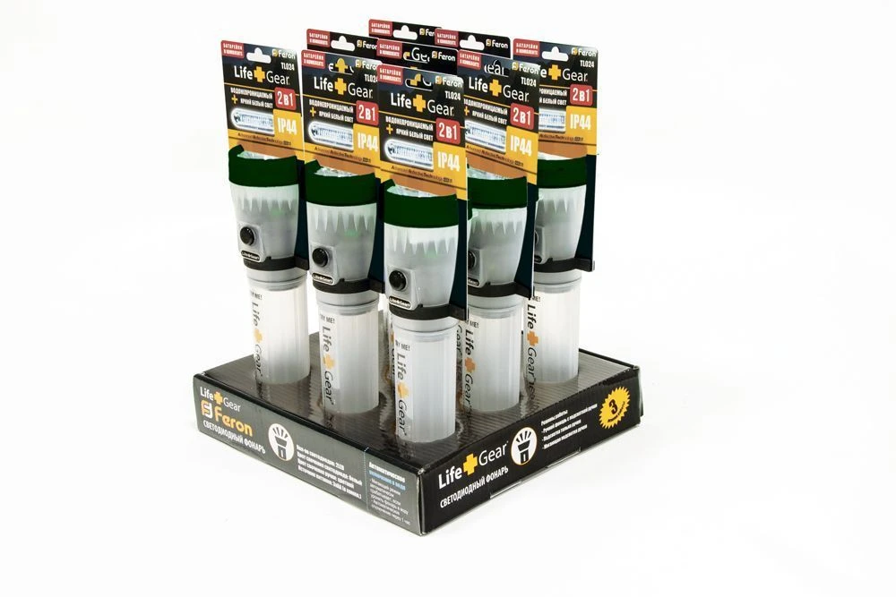 Фонарь 5+1 Leds черный 3*AA, TL024 12944 1