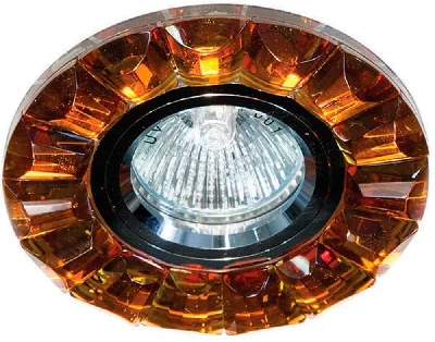 Светильник встраиваемый Feron CD2510 потолочный MR16 G5.3 коричневый, хром 19176