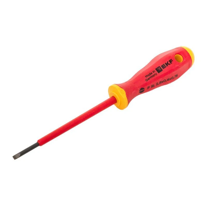 Отвертка Professional SL2.5х0.4мм VDE 1000В EKF sl-2.5-0.4-pro-in 6