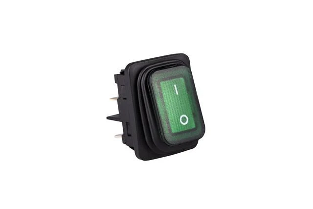 Выключатель с подсветкой 2НО IP65 зел. EMAS A54B1Y11 1
