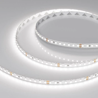 Лента светодиодная RT-A128-8mm 24V White 6000К 9.6Вт/м IP20 2835 высок. эффект. 150лм/Вт (уп.5м) Arlight 038755