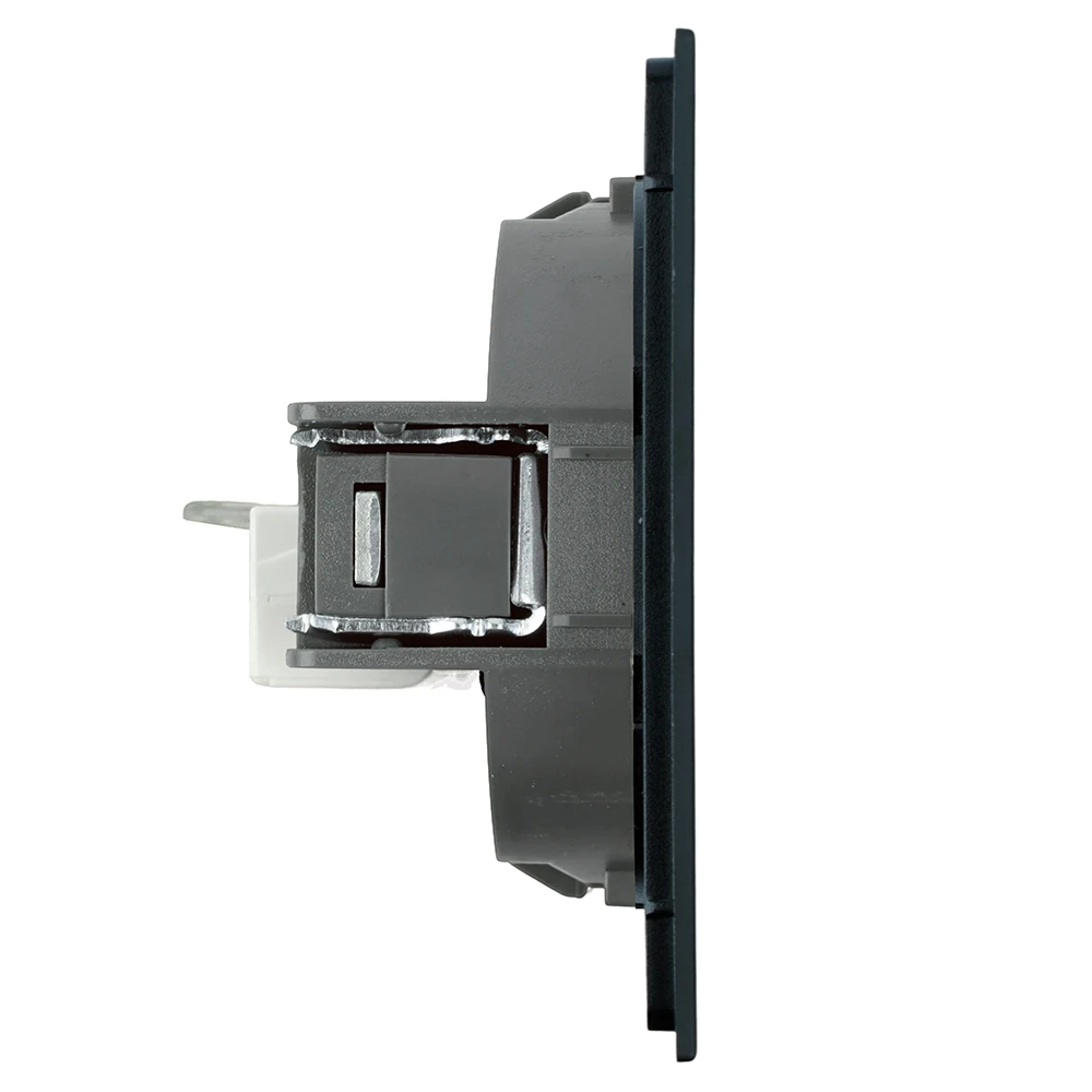 Розетка компьютерная 1-местная RJ-45 (механизм), STEKKER, серия Мия, RST00-3117-05, черный бархат 50450 2