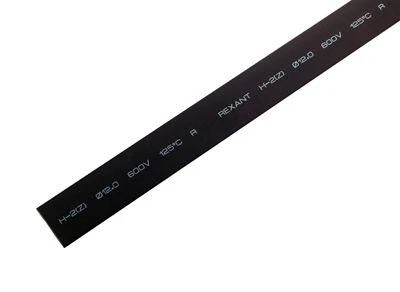 Трубка термоусадочная ТУТ нг 12.0/6.0 черн. 1м Rexant 21-2006