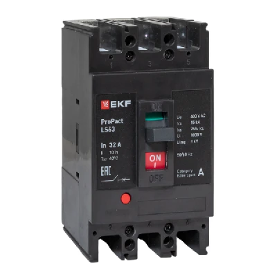 Выключатель автоматический 3п 32А 15кА LS63 ProPact EKF mccb-63-15-3-32-ls
