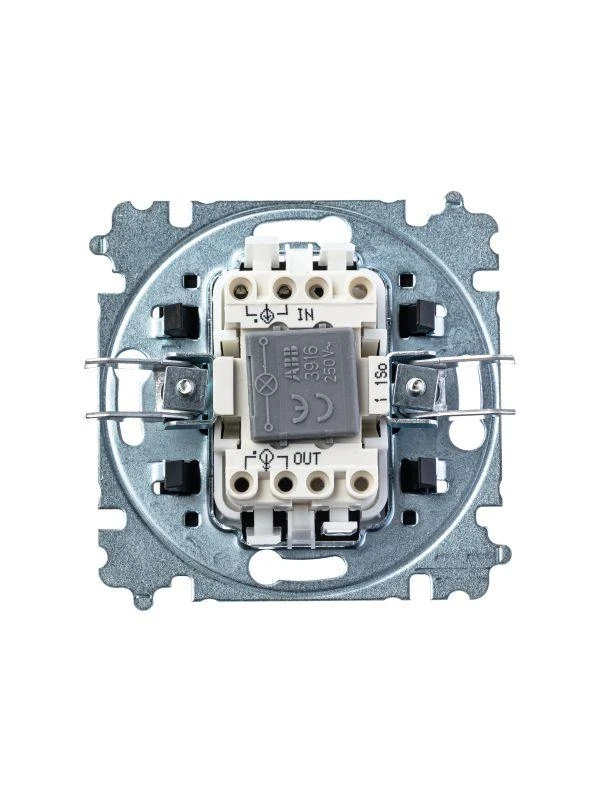 Выключатель 1-кл. СП Levit IP20 с подсветкой антрацит/дым. черн. ABB 2CHH590146A6063 1