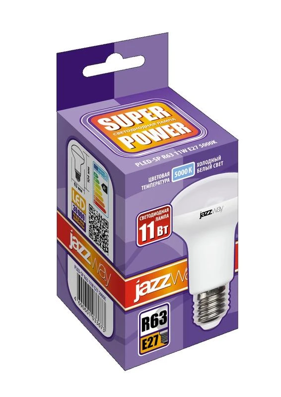 Лампа светодиодная PLED-SP 11Вт R63 5000К холод. бел. E27 820лм 230В JazzWay 1033673 1