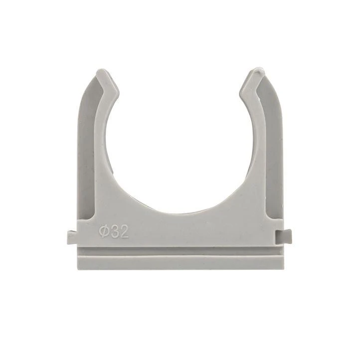 Держатель для труб (клипса) d32мм сер. (уп.10шт) Plast EKF derj-z-32n-r 4