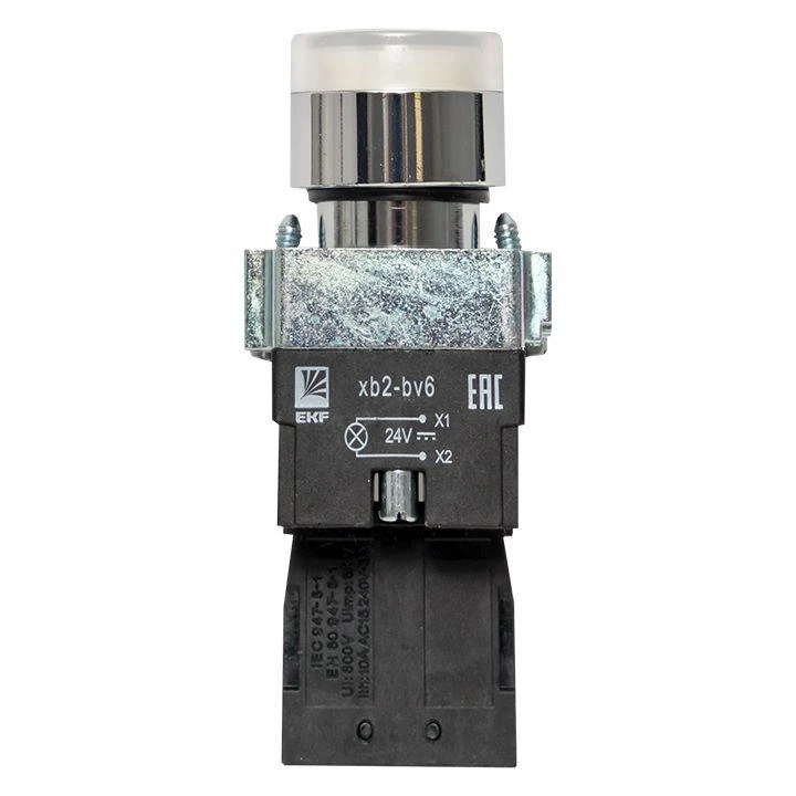 Кнопка BA21 с подсветкой 24В бел. NO PROxima EKF xb2-bw21-24 3