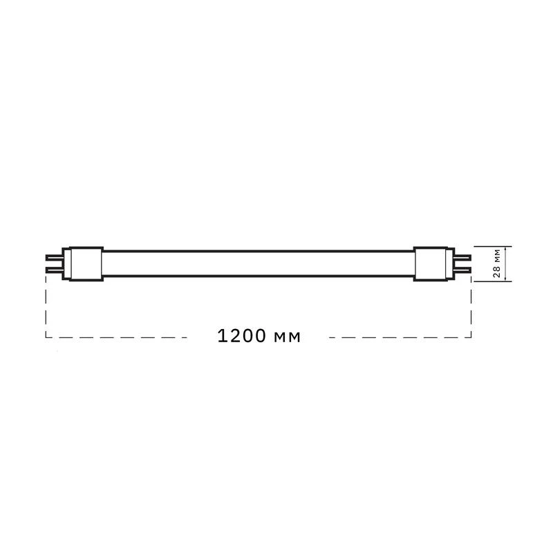 Лампа светодиодная PLED T8-1200GL 30Вт T8 матовая 6500К G13 FROST JazzWay 5066076 6