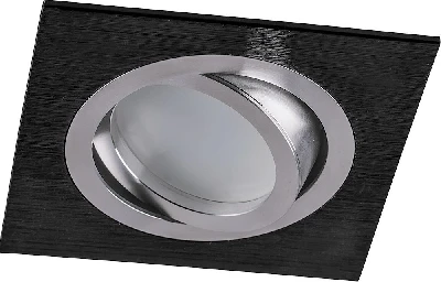 Светильник встраиваемый Feron DL2801 потолочный MR16 G5.3 черный-хром 32638