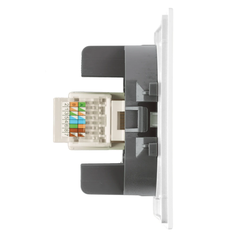 Розетка компьютерная 1-местная RJ-45 (механизм), STEKKER, серия Мия, RST00-3117-01, белая магнолия 50436 3
