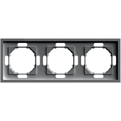 Рамка STEKKER, PFR00-5003-09 3-местная, серия Эмили, антрацит, soft touch 49938