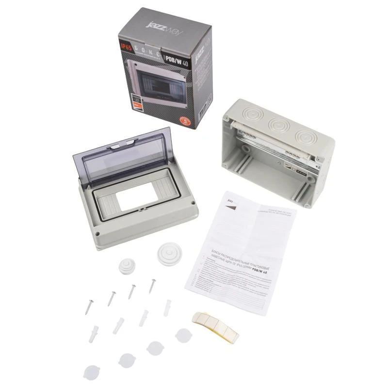 Бокс модульный накладной PDB/W 4008 GR (ЩРН-ПГ- 8) IP65 пластик. Pro JazzWay 5072060 5