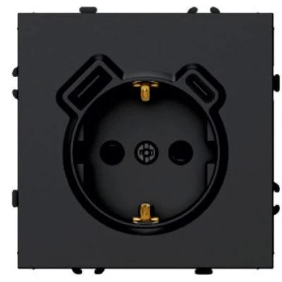 Розетка 1-местная з/ш с/з 16А + USB + Type C (механизм), Stekker, 250В, 20W, серия Эмили, черный уголь, soft-touch, RST16-5119-05 50218