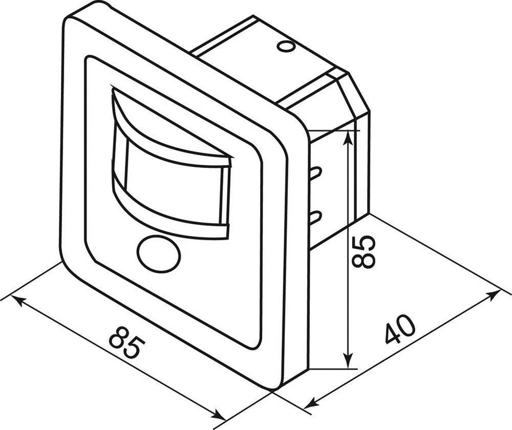 Датчик движения 600W 9m 120° белый, SEN1/LX19B 22005 1