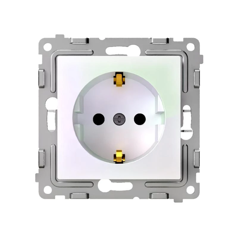 Розетка 1-м СП Pixel 16А IP20 с заземл. механизм перламутр. TOKOV ELECTRIC TKE-PX-R1Z-C04 1