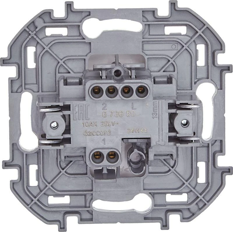 Переключатель 1-кл. Inspiria 10А IP20 250В 10AX механизм бел. IEK 673650 3