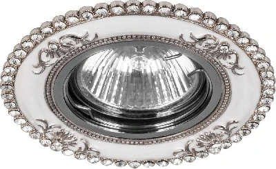 Светильник встраиваемый Feron CD2054 потолочный MR16 G5.3 белый-хром 28636