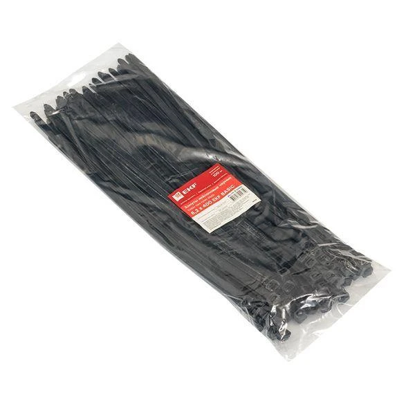 Хомут кабельный 8.2х400 нейл. черн. (уп.100шт) EKF plc-cb-8.2x400 2