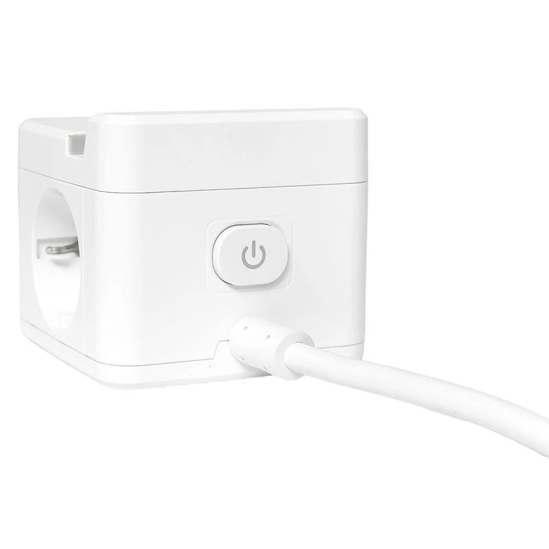 Удлинитель "Куб" 2х1.3м USB + 2Type C с быстрой зарядкой подставкой под телефон и ночником 1кв.мм EKF UBA-CUB-2-FC 2