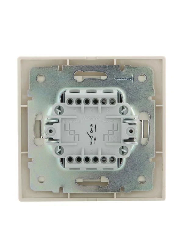 Выключатель 1-кл. СП Mira 10А IP20 со вставкой крем. LEZARD 701-0303-100 3