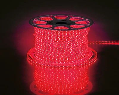 Cветодиодная LED лента Feron LS704, 60SMD(2835)/м 4.4Вт/м 100м 220V IP65. красный 26239