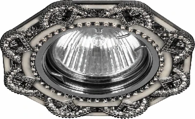 Светильник встраиваемый Feron CD2053 потолочный MR16 G5.3 черный-хром 28633