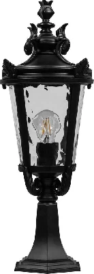 Светильник садово-парковый Feron PL4004 круглый на постамент 60W 230V E27, черный 11368