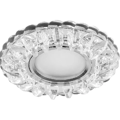 Светильник встраиваемый с белой LED подсветкой Feron CD932 потолочный MR16 G5.3 прозрачный 29465