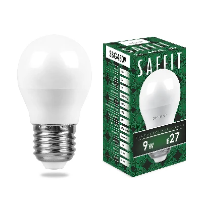 Лампа светодиодная SAFFIT SBG4509 Шарик E27 9W 230V 6400K 55126