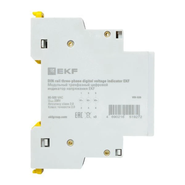 Индикатор напряжения модульный трехфазный цифровой EKF VDI-G33 3