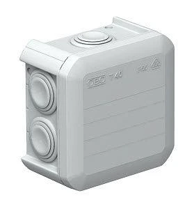 Коробка распределительная 90х90х52мм IP55 T40 7хM25 свет. сер. OBO 2007045 2