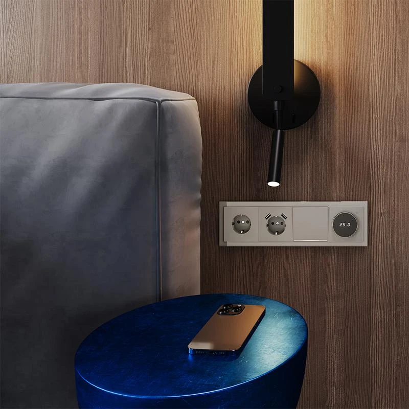 Розетка 1-м СП S70 16А с USB A+A с заземл. защ. шторки механизм кашемир Voltum VLS040403 6