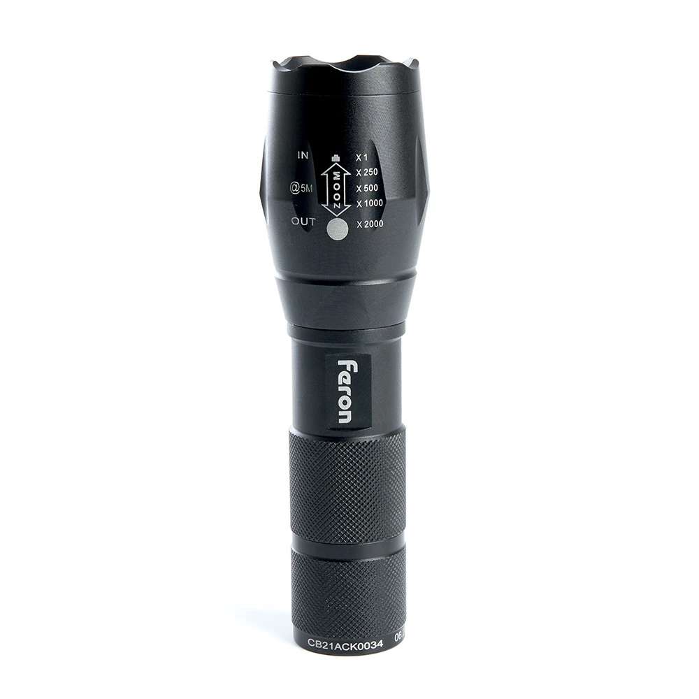 Фонарь ручной Feron TH2400 с аккумулятором USB ZOOM 41682 1