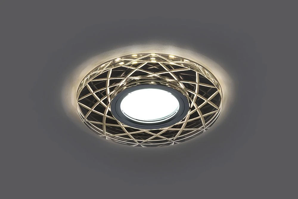 Светильник встраиваемый с LED подсветкой Feron CD983 потолочный MR16 G5.3 прозрачный, хром 32440 2