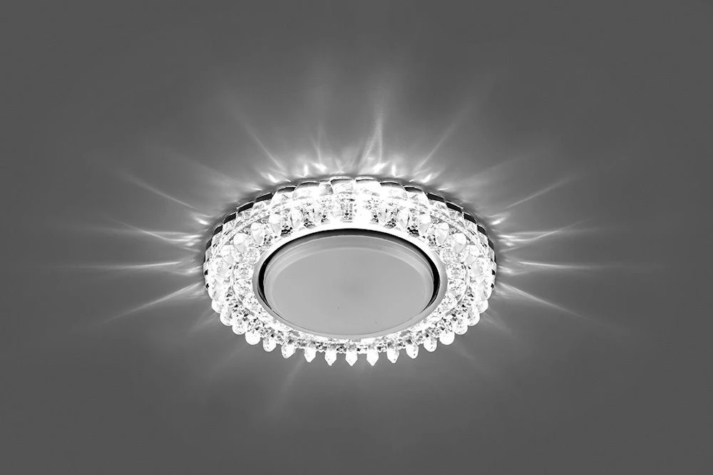 Светильник встраиваемый с белой LED подсветкой Feron CD4027 потолочный GX53 без лампы прозрачный 29541 3