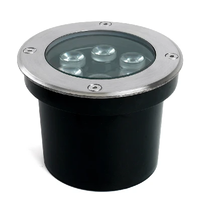 Светодиодный светильник тротуарный (грунтовый) Feron SP2802, 6W, AC12-24V, низковольтный, 3000К, металлик, D120*H90mm, вн.диаметр: 90mm, IP67 48453