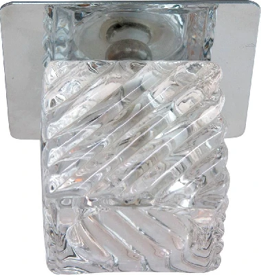 Светильник потолочный со светодиодной лампой 5W 230V/50Hz 400lumen с прозрачным стеклом,хром, BS125-FA 27793