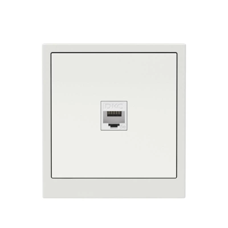 Розетка компьютерная 1-м KANT RJ45 кат.5E без шторки бел. песок DKC 7010663 5