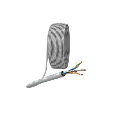 Кабель витая пара U/UTP кат.5E 4х2х24AWG solid CU PVC сер. (м) U-4-PVC Эра Б0044429