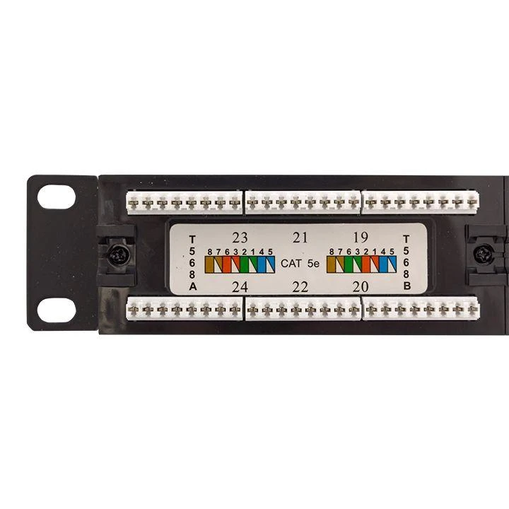 Патч-панель 19дюйм 1U кат.5E UTP неэкранир. 24 порта RJ45 Dual IDC с органайзером TERACOM PRO EKF TRP-PPNL-5EUTP-C1U24 3