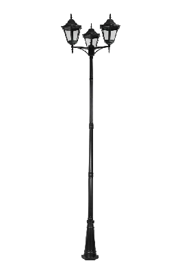Светильник садово-парковый Feron 8315/PL8315 столб 3*100W E27 230V, черное золото 53399